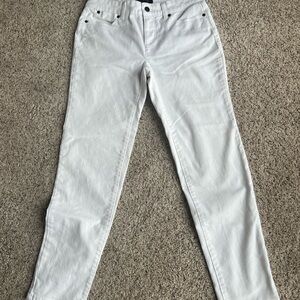 Talbots Women's Simply Flattering White Five Pocket Jeans. Size 4